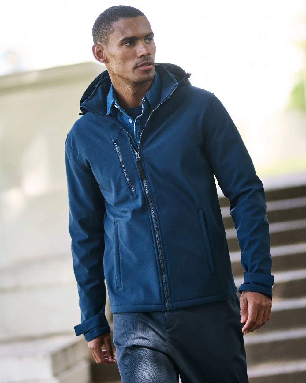 Regatta Professional Mens Venturer 3 Layer Printable Hooded Softshell Jacket - Image 8