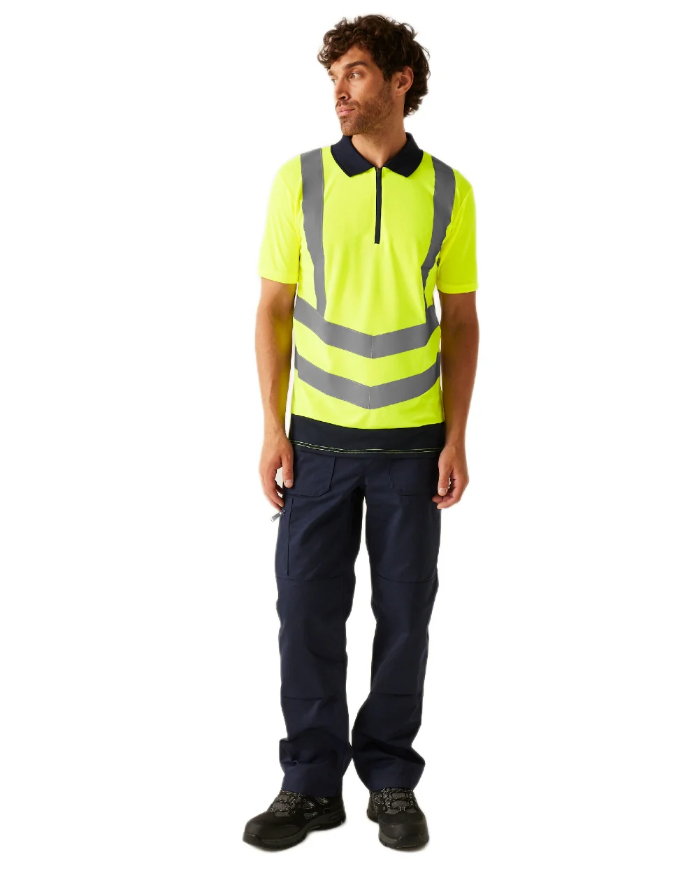 Regatta Professional Hi Vis Pro Reflective Polo Work Shirt - Image 3