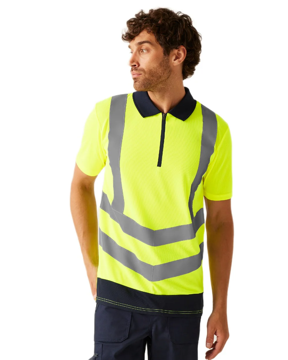 Regatta Professional Hi Vis Pro Reflective Polo Work Shirt - Image 4