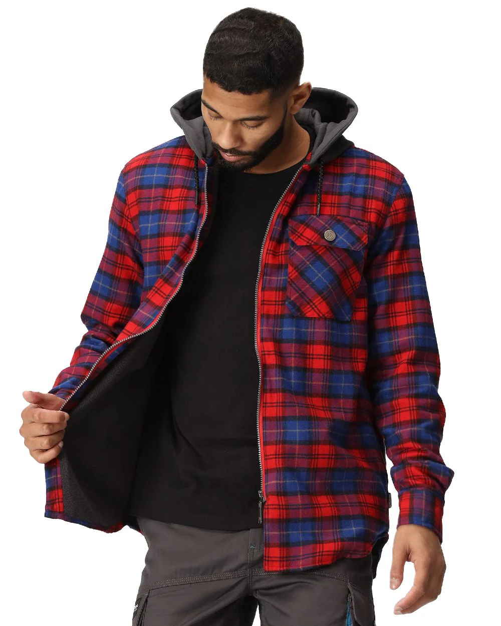 Regatta Professional Mens Seige Hooded Shirt Jacket - Image 11