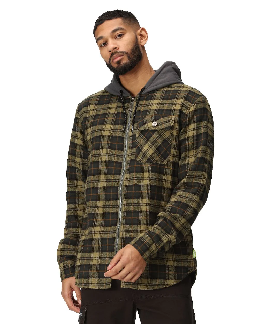 Regatta Professional Mens Seige Hooded Shirt Jacket - Image 14