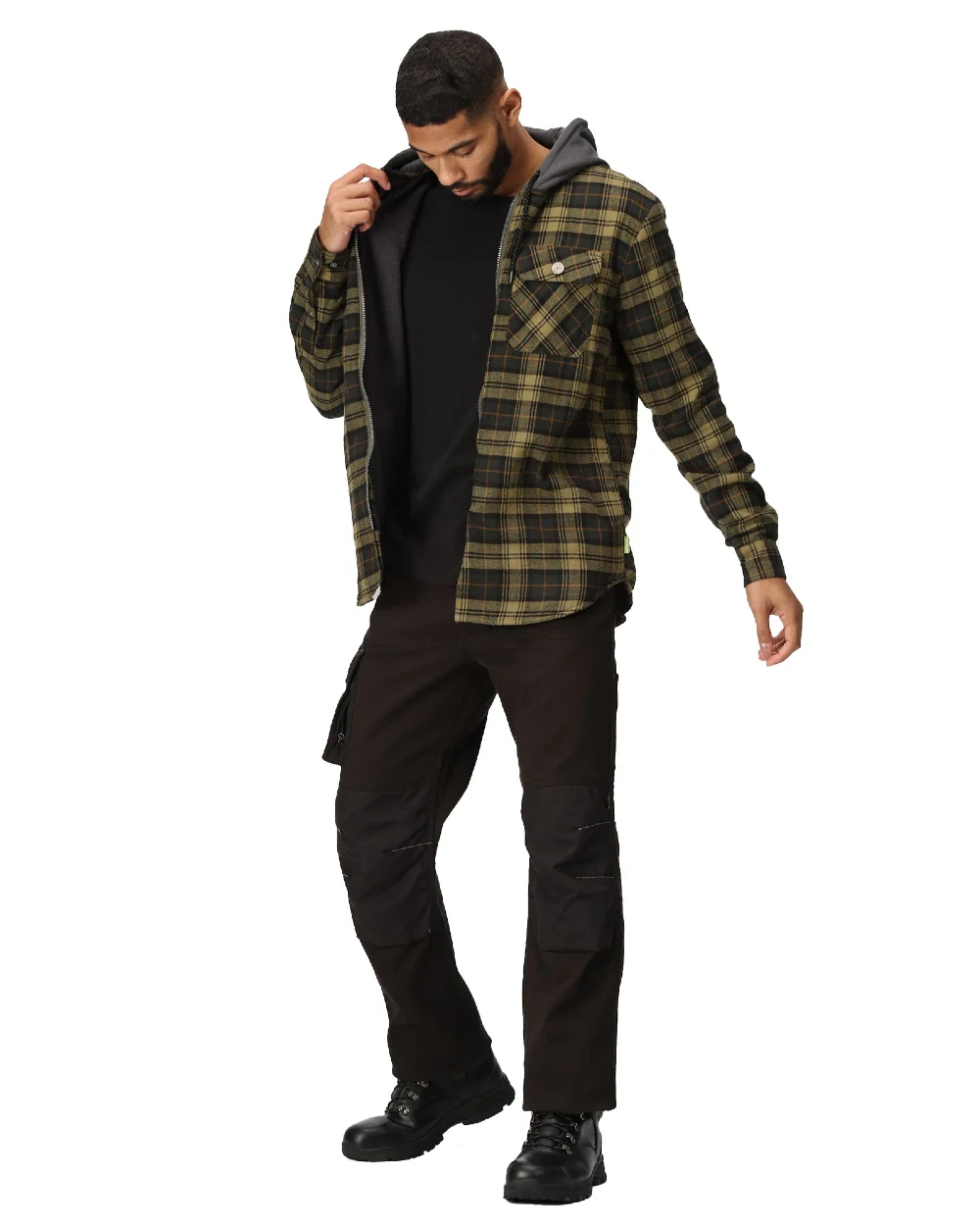 Regatta Professional Mens Seige Hooded Shirt Jacket - Image 15