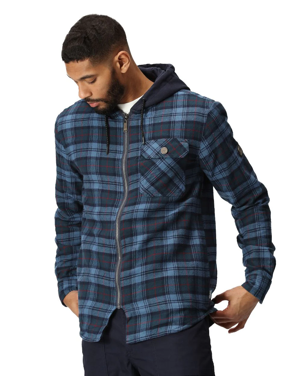 Regatta Professional Mens Seige Hooded Shirt Jacket - Image 2
