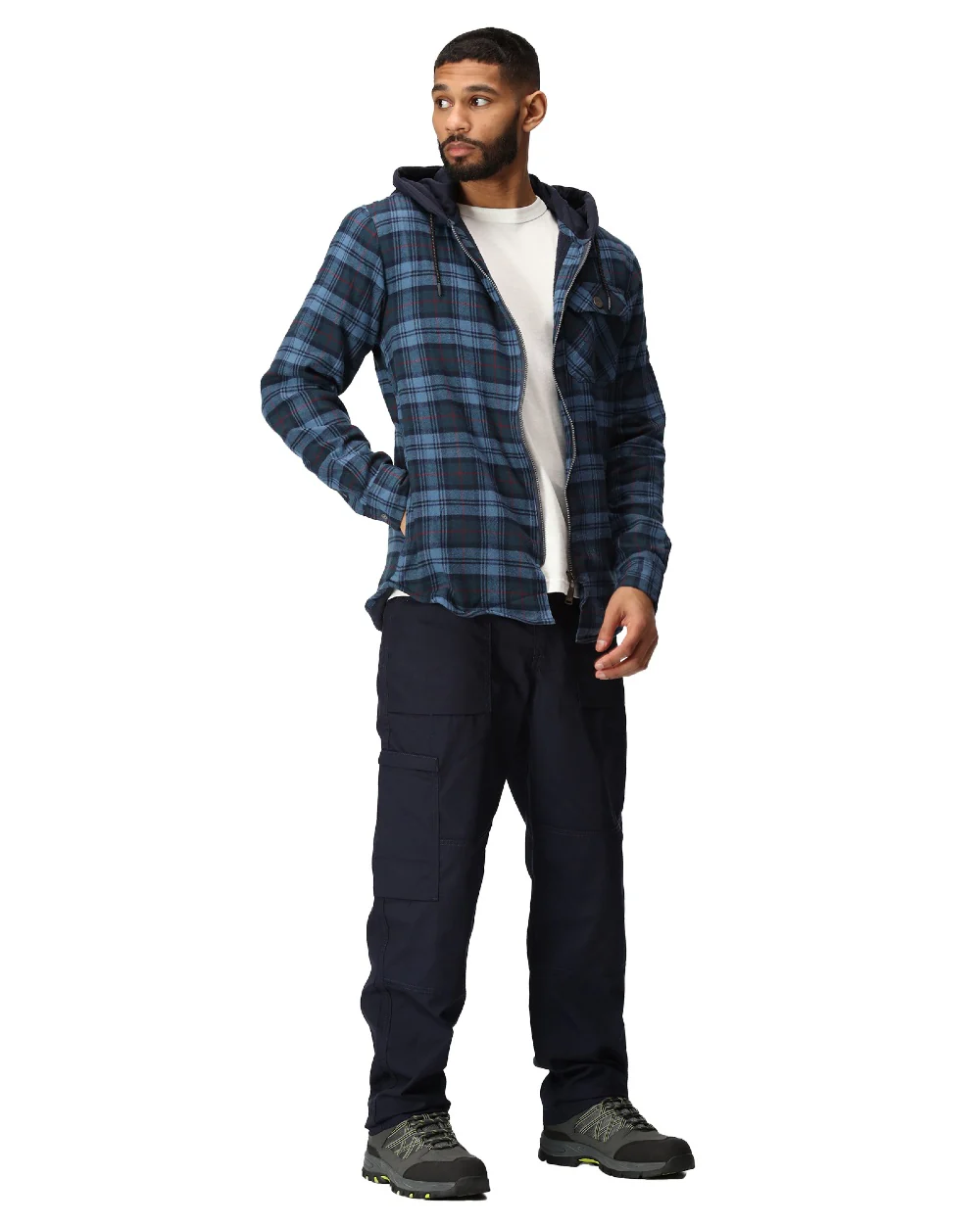 Regatta Professional Mens Seige Hooded Shirt Jacket - Image 4