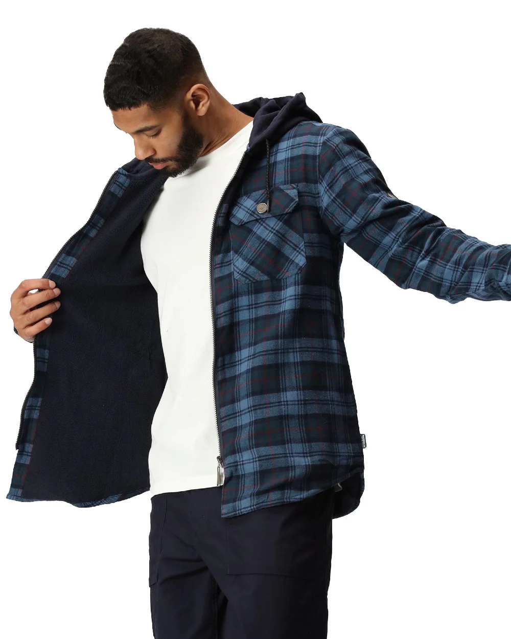 Regatta Professional Mens Seige Hooded Shirt Jacket - Image 6