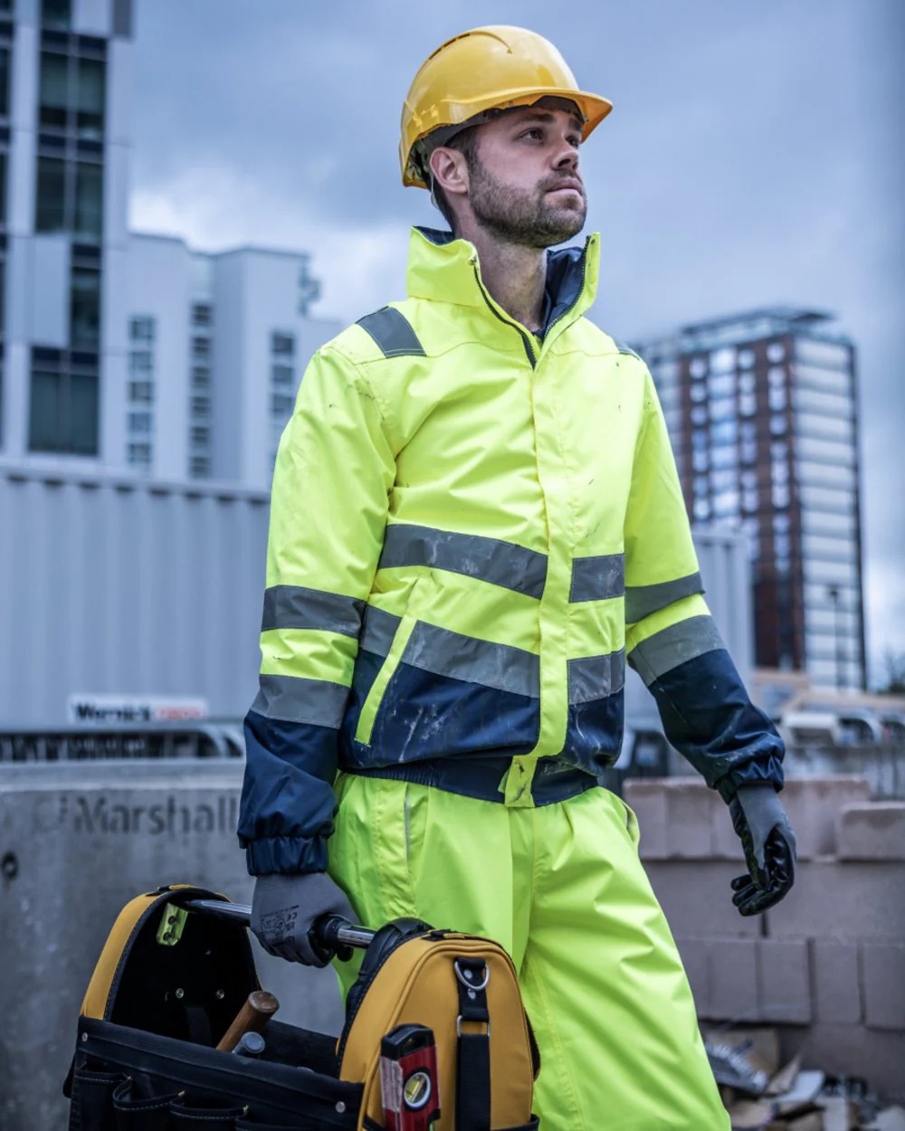 Regatta Professional Waterproof Hi-Vis Bomber Jacket - Image 2