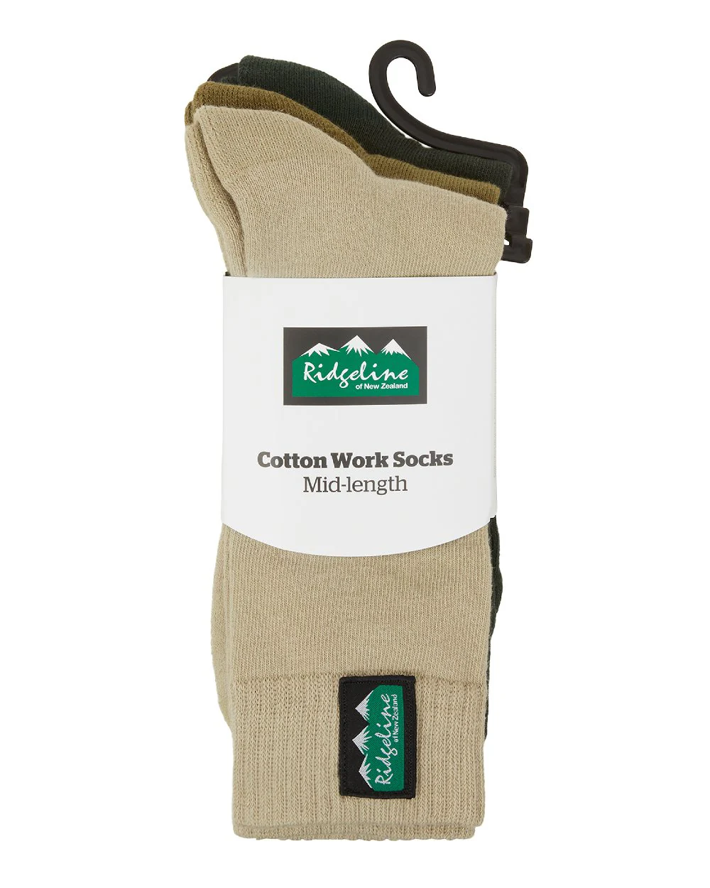 Ridgeline Cotton Work Socks Mid Length - Image 2