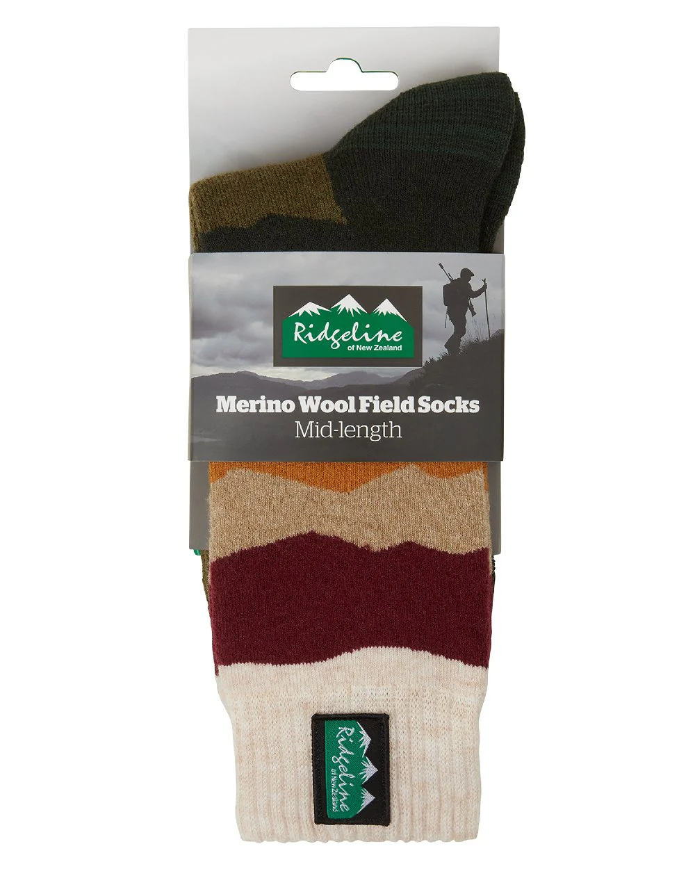 Ridgeline Merino Wool Mid Length Socks - Image 10