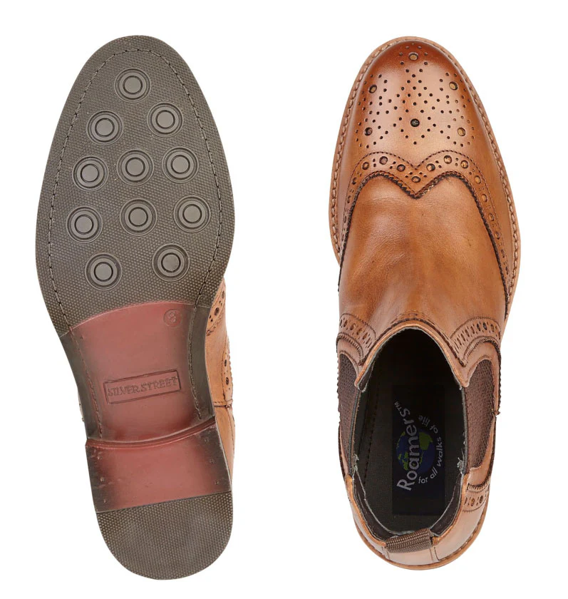 Roamers Leather Upper Brogue Dealer Boot - Image 3