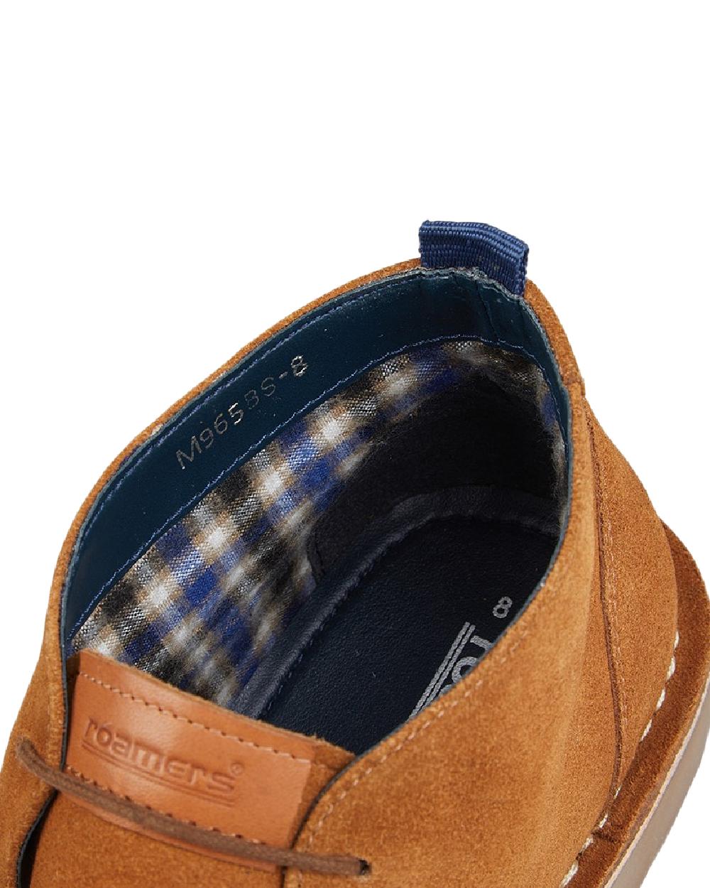 Roamers Mens 2 Eyelet Real Suede Desert Boots - Image 2