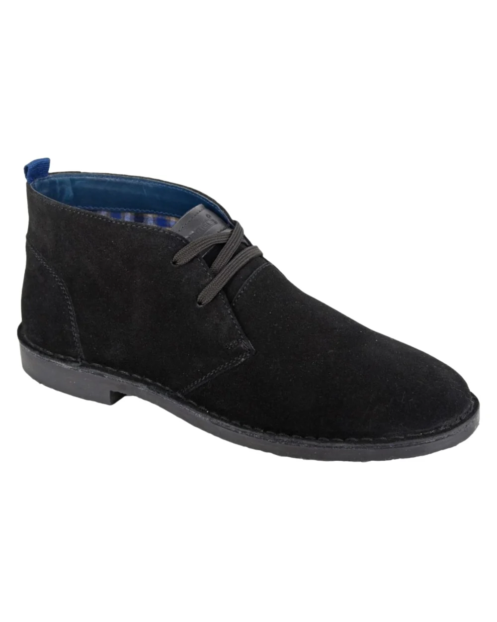 Roamers Mens 2 Eyelet Real Suede Desert Boots - Image 3