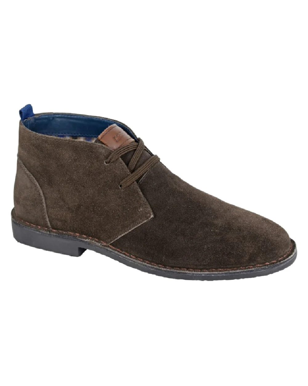 Roamers Mens 2 Eyelet Real Suede Desert Boots - Image 5
