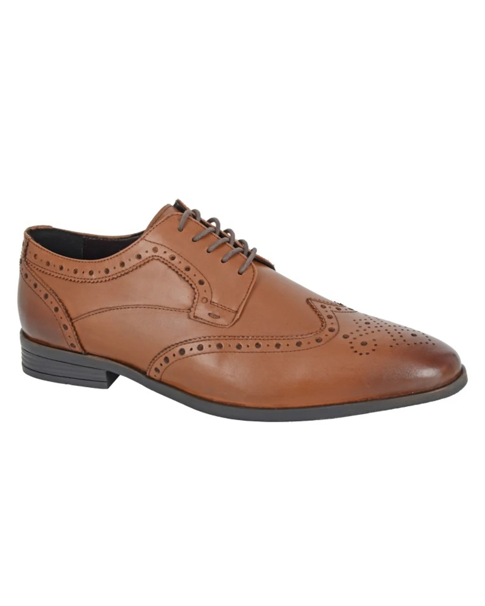 Roamers Mens 5 Eyelet Brogue Gibson Shoes - Image 3