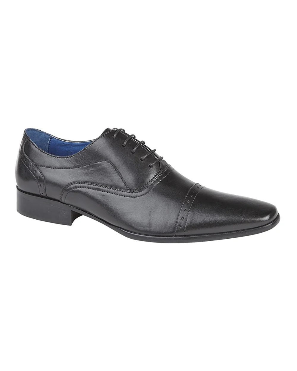 Roamers Mens 5 Eyelet Punched Cap Oxford Shoes - Image 3
