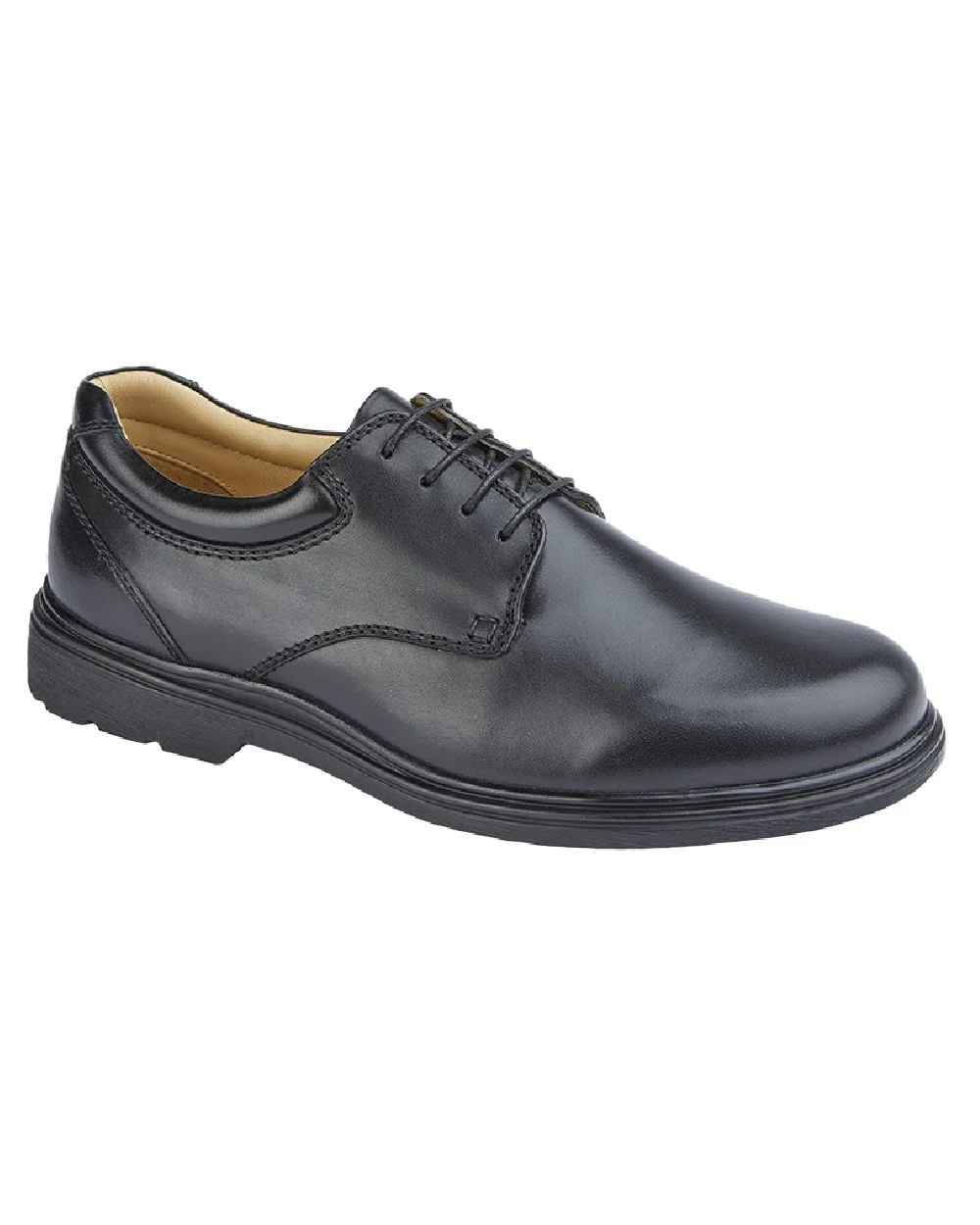 Roamers Mens Extra Wide 4 Eye Plain Casual Shoes