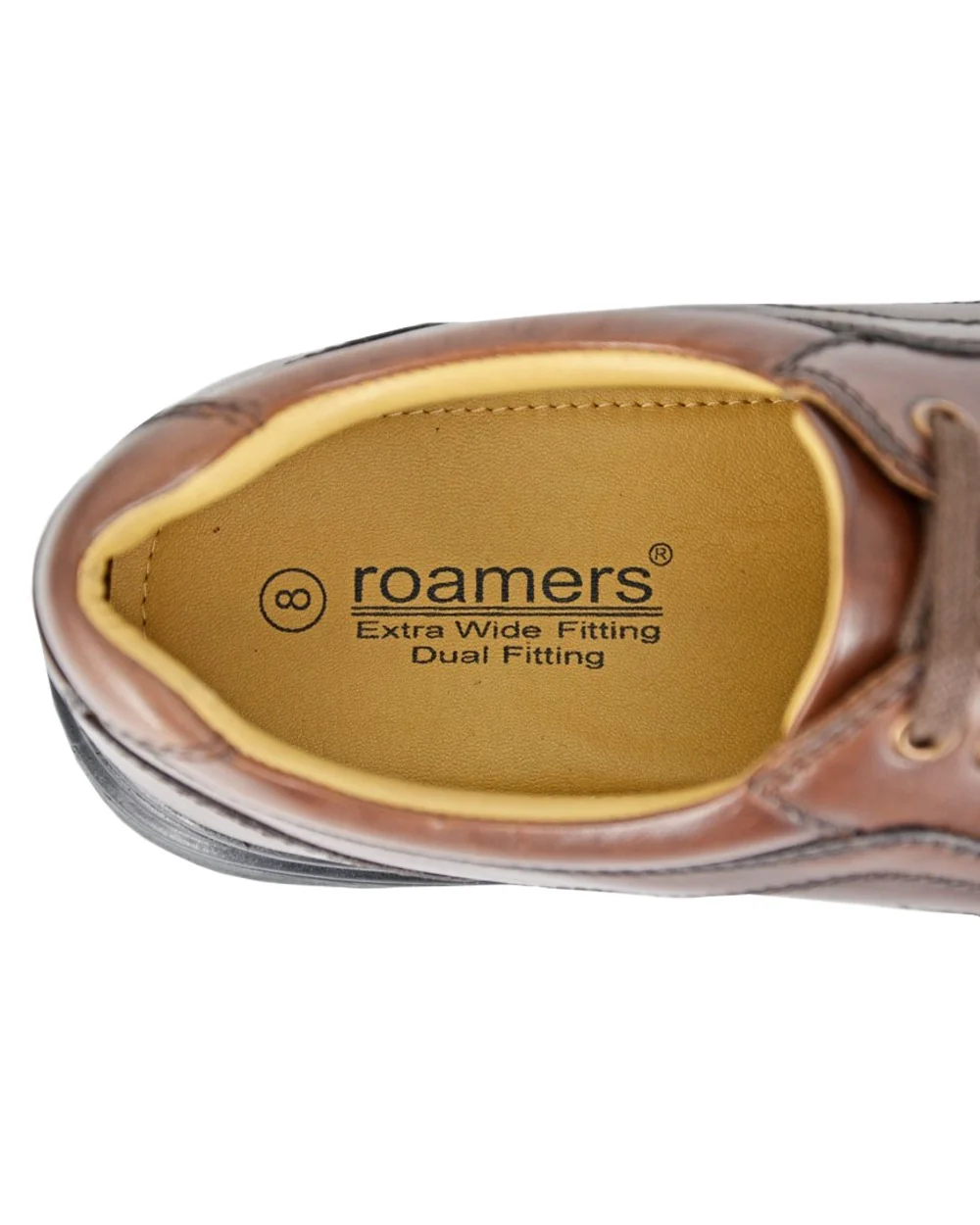 Roamers Mens Extra Wide Touch Fastening Leather Shoes - Image 4