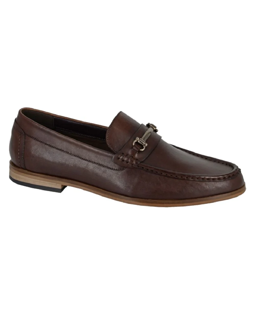 Roamers Mens Leather Slip On Casual Shoes - Image 2