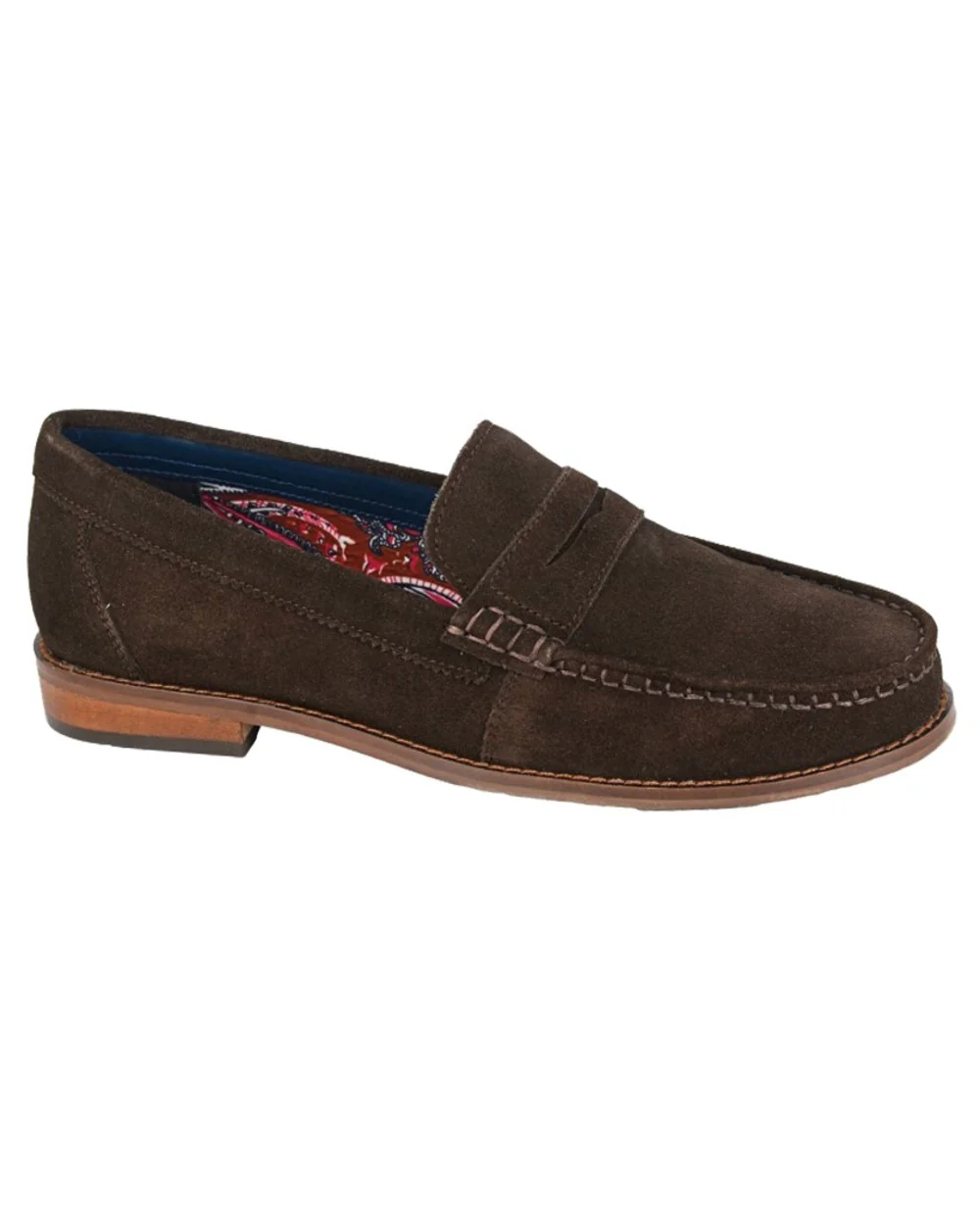 Roamers Mens Slip On Casual Suede Loafer - Image 3