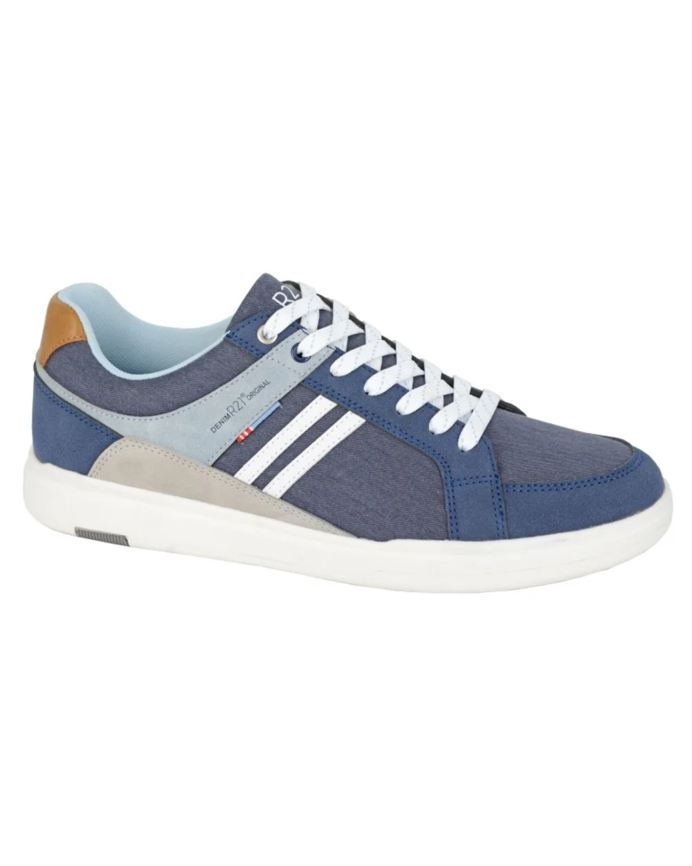 Route 21 Mens 7 Eye Striped Leisure Shoes - Image 3