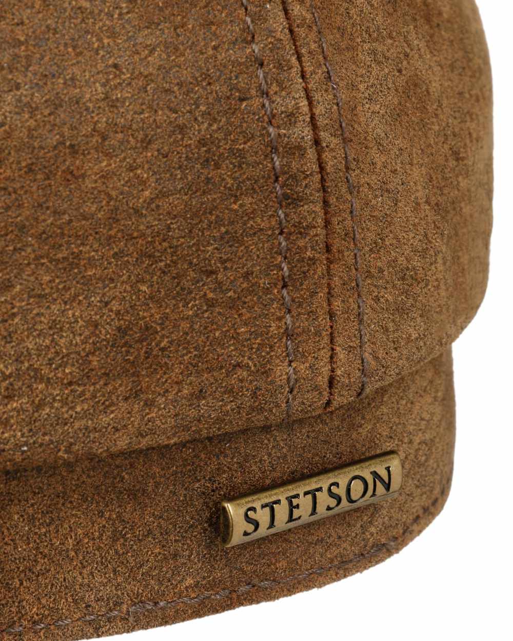Stetson 6 Panel Vintage Pigskin Flat Cap - Image 4