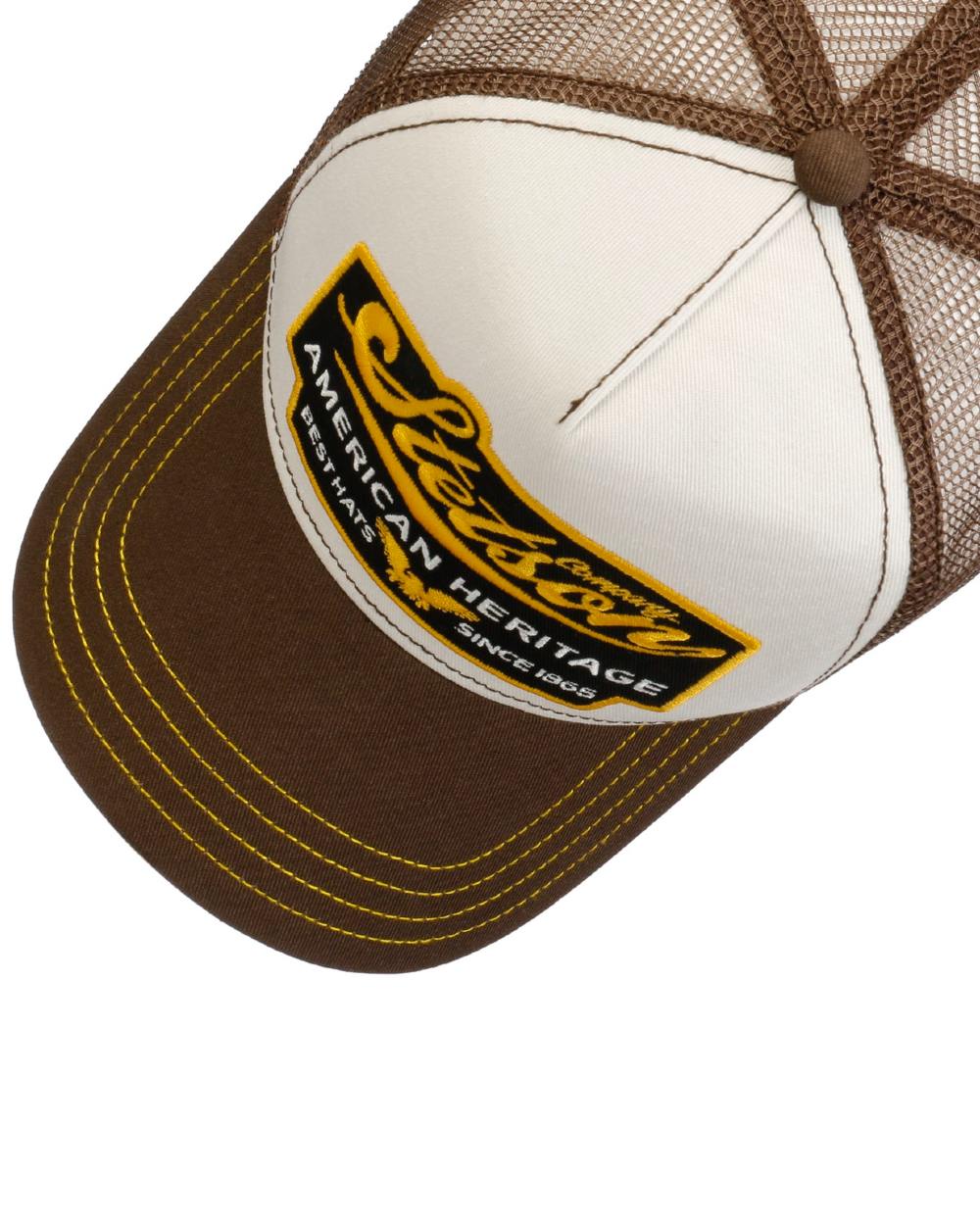 Stetson American Heritage Brown White Trucker Cap - Image 2
