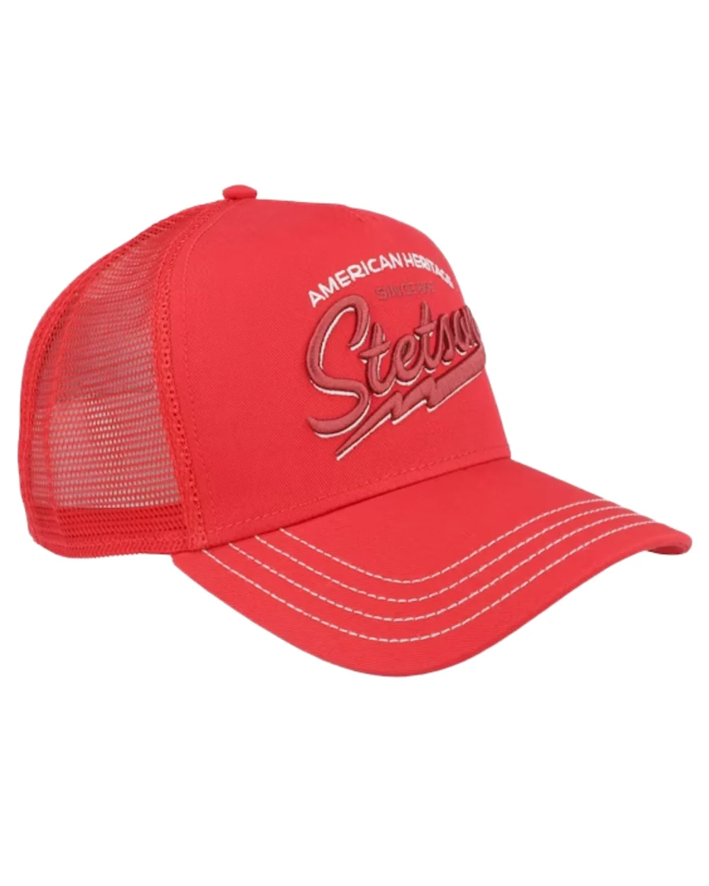 Stetson American Heritage Fire Red Classic Trucker Cap - Image 3