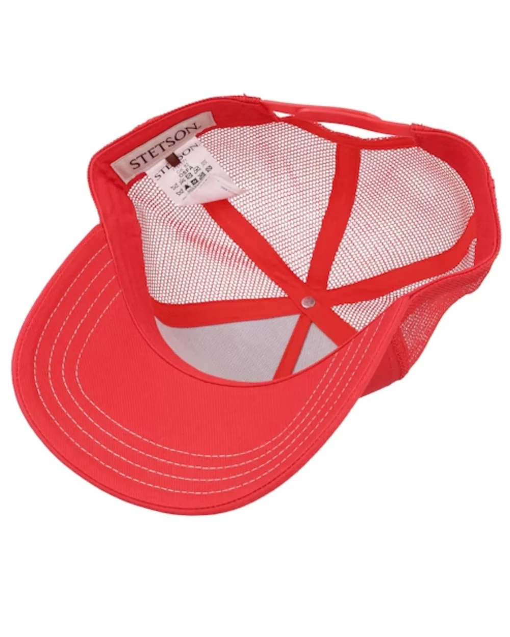 Stetson American Heritage Fire Red Classic Trucker Cap - Image 4