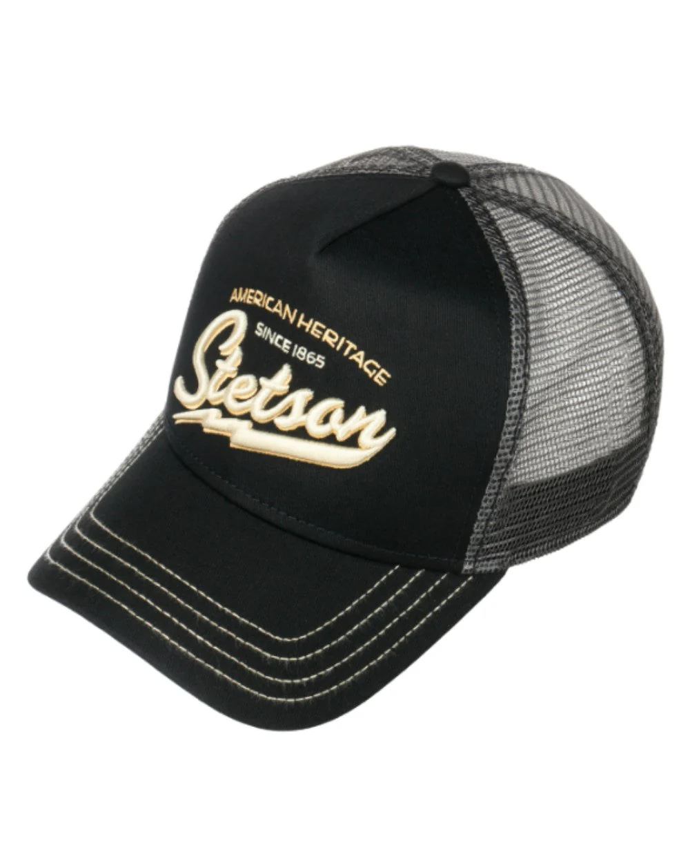 Stetson American Heritage Classic Black Trucker Cap - Image 2