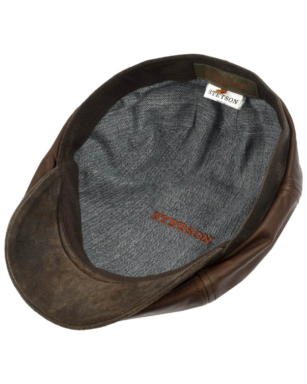 Stetson Brooklin Leather Flat Cap - Image 4