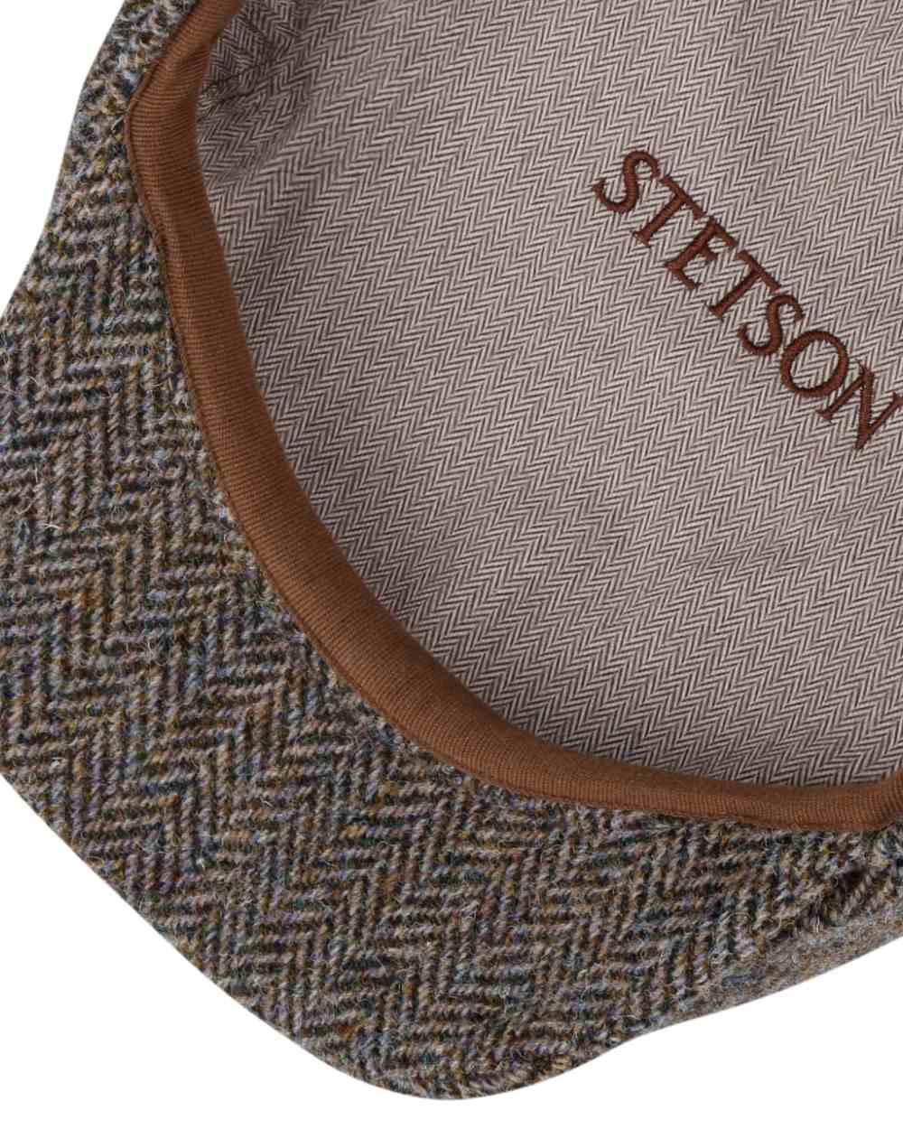 Stetson Hatteras Harris Tweed Herringbone Cap - Image 3