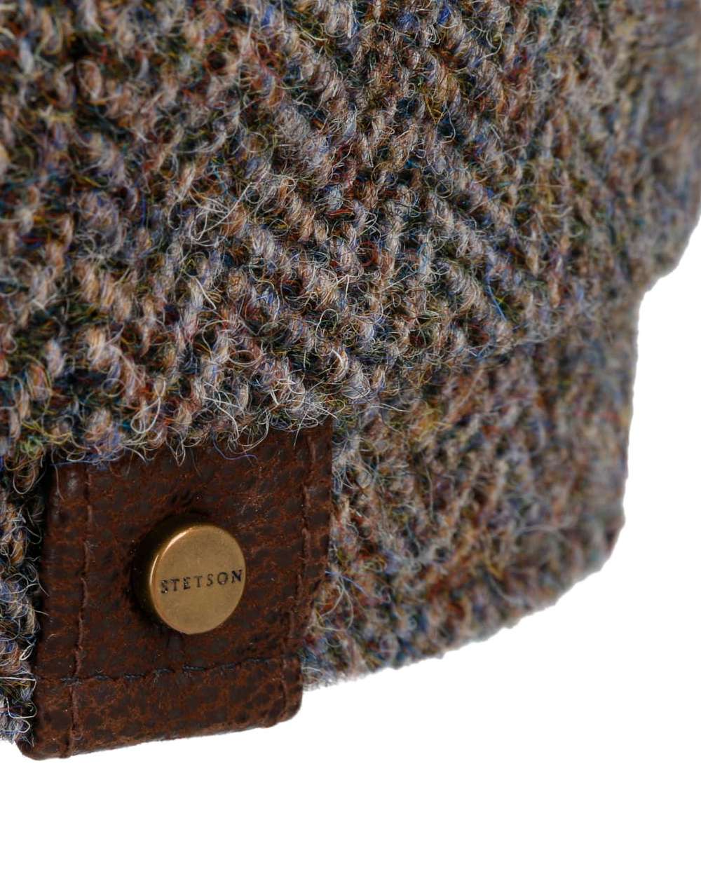 Stetson Hatteras Harris Tweed Herringbone Cap - Image 4