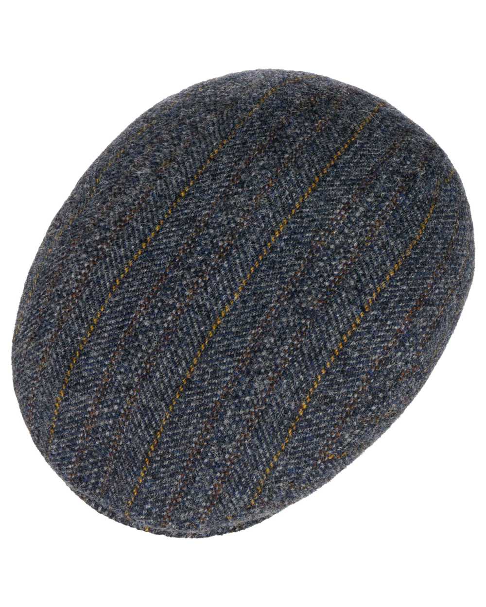 Stetson Kent Herringbone Stripe Flat Cap - Image 2