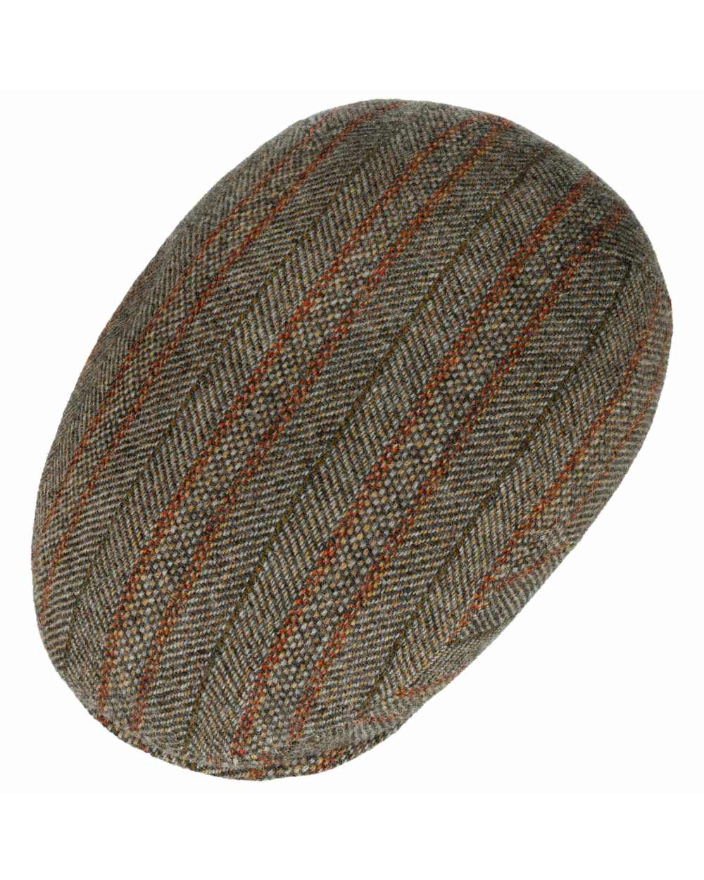 Stetson Kent Herringbone Stripe Flat Cap - Image 4