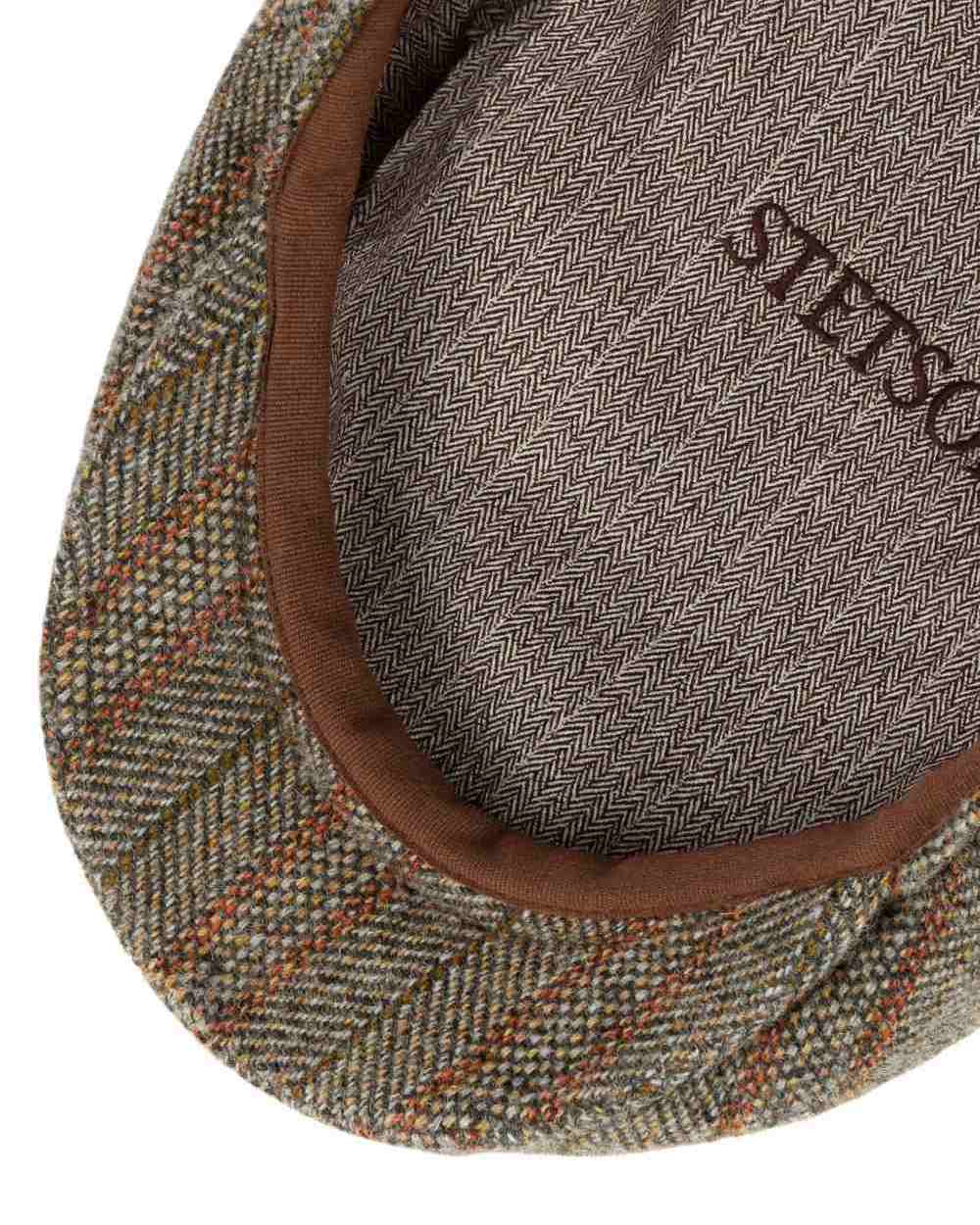 Stetson Kent Herringbone Stripe Flat Cap - Image 6