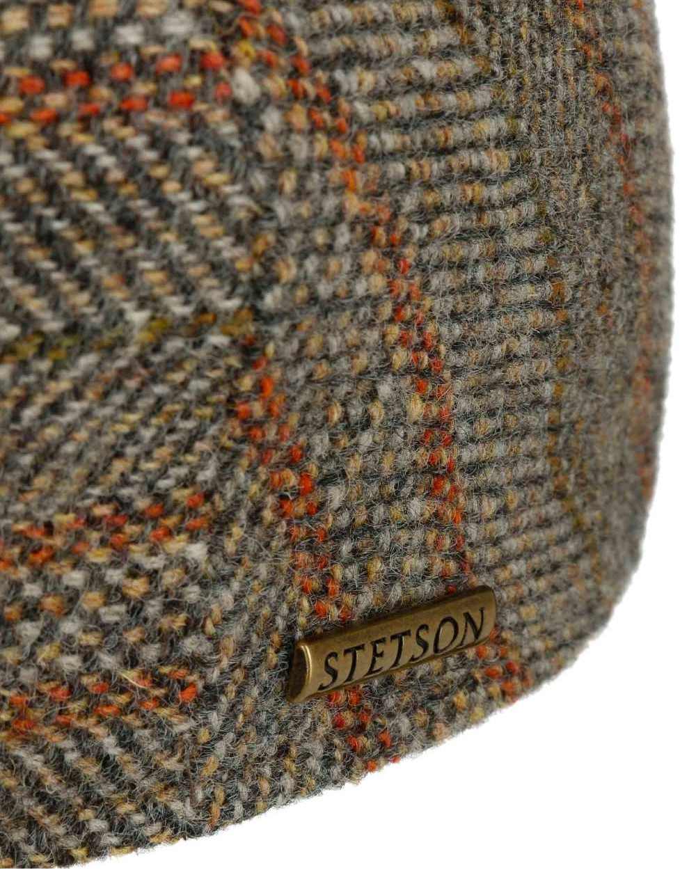 Stetson Kent Herringbone Stripe Flat Cap - Image 7
