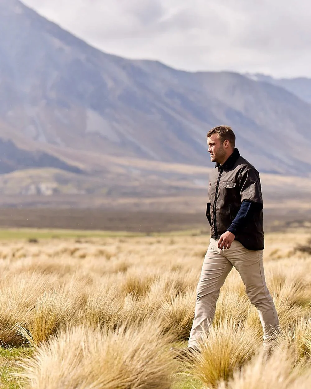 Swanndri Mens 3/4 Sleeve Oilskin Jacket - Image 7