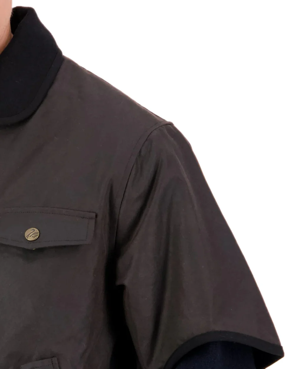 Swanndri Mens 3/4 Sleeve Oilskin Jacket - Image 8