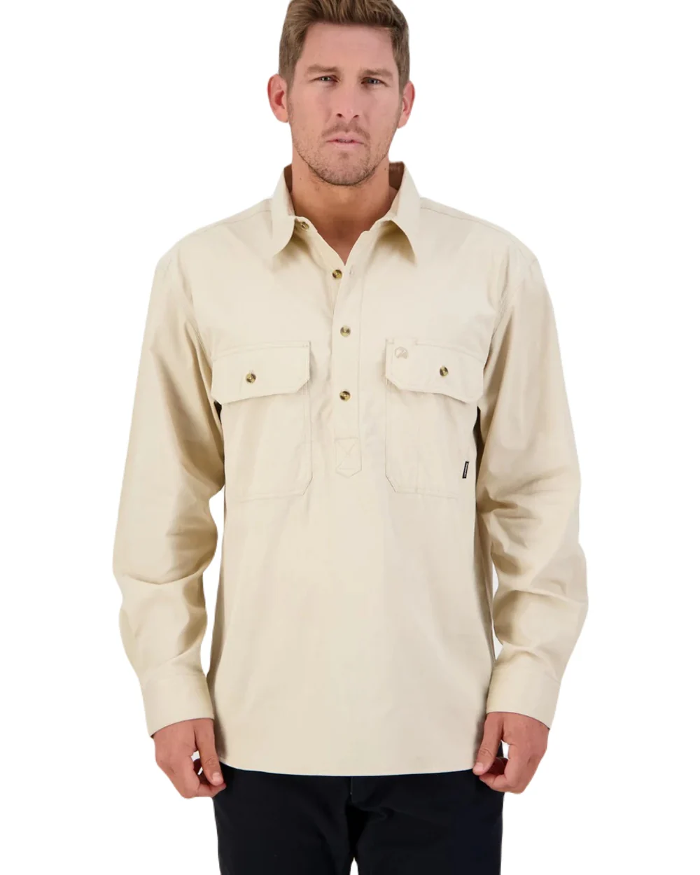 Swanndri Mens Bendigo Long Sleeve Work Shirt - Image 2