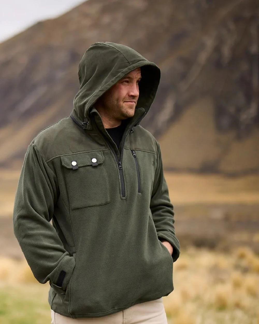Swanndri Mens High Rock Technical Fleece Hoodie - Image 3