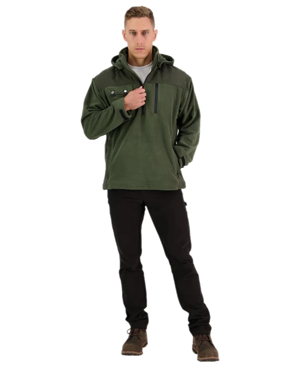 Swanndri Mens High Rock Technical Fleece Hoodie - Image 4