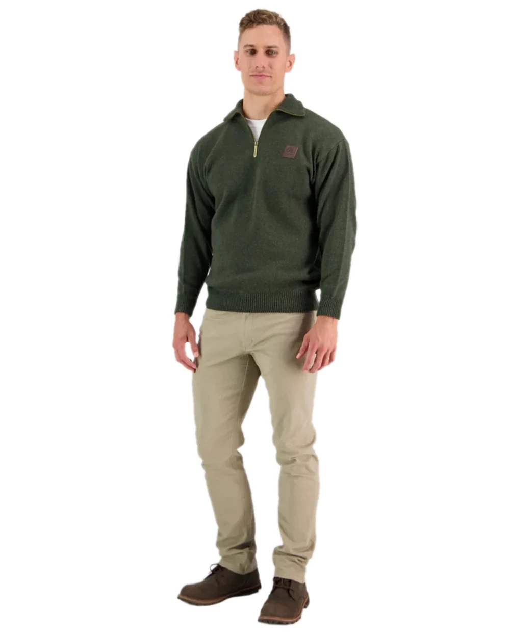 Swanndri Mens Mariner Wool Zip Neck Sweater - Image 18
