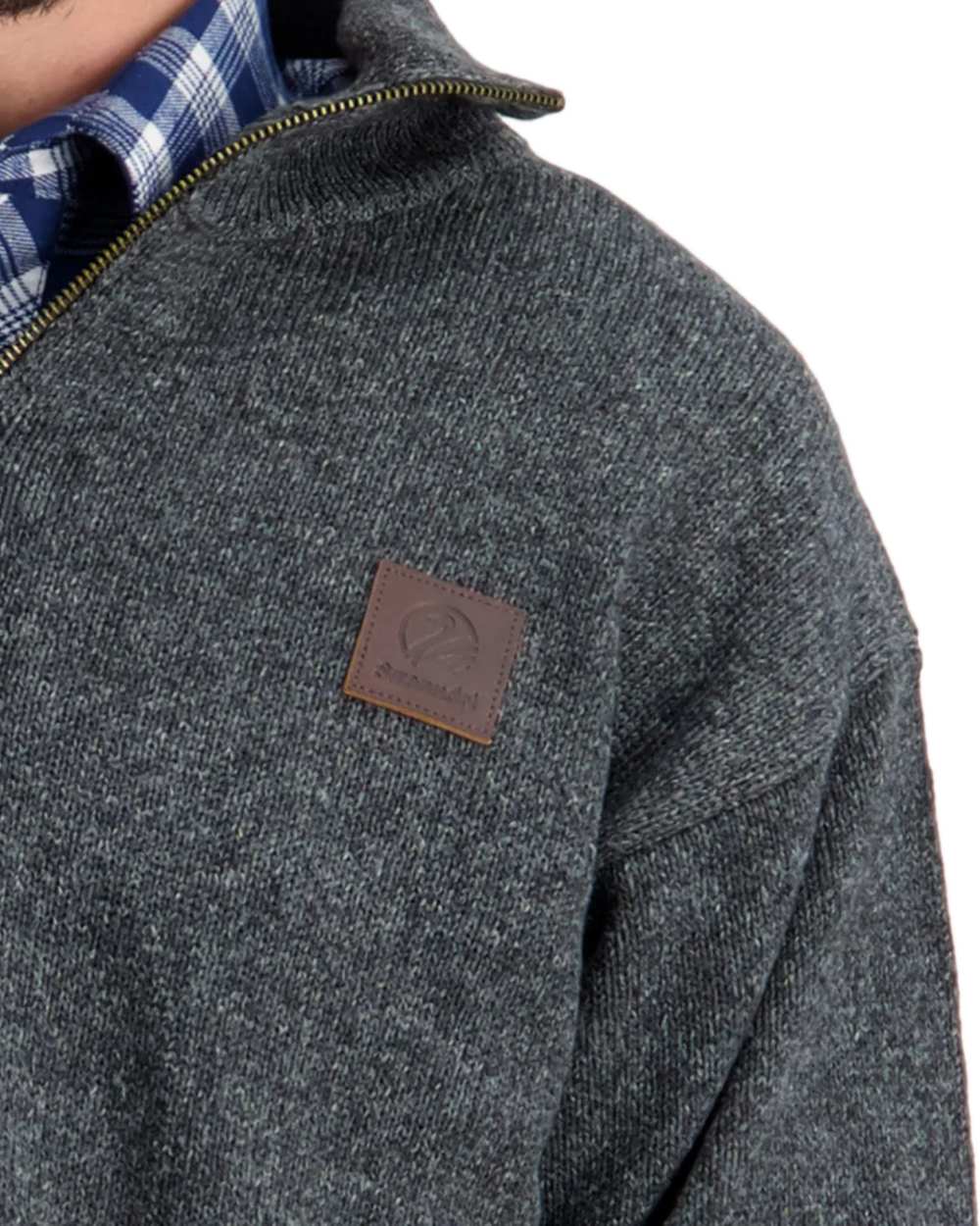 Swanndri Mens Mariner Wool Zip Neck Sweater - Image 5