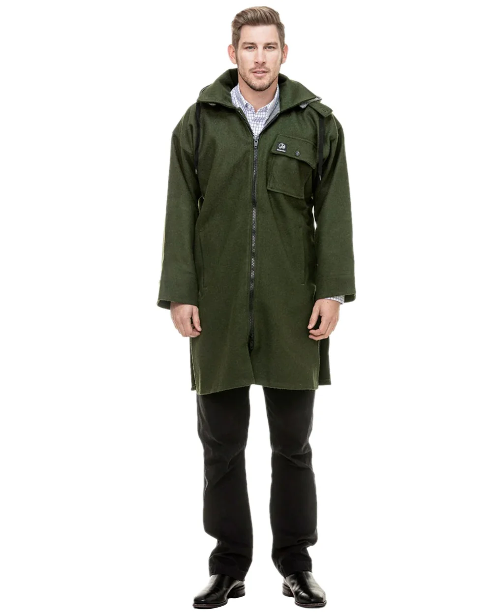Swanndri Mens Mosgiel Wool Bushshirt with Zip Up Front - Image 11