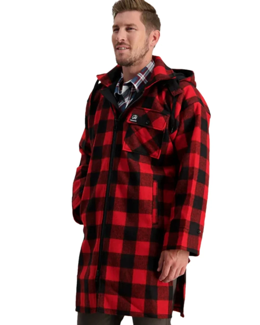 Swanndri Mens Mosgiel Wool Bushshirt with Zip Up Front - Image 13