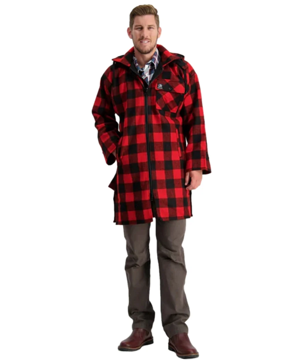 Swanndri Mens Mosgiel Wool Bushshirt with Zip Up Front - Image 18