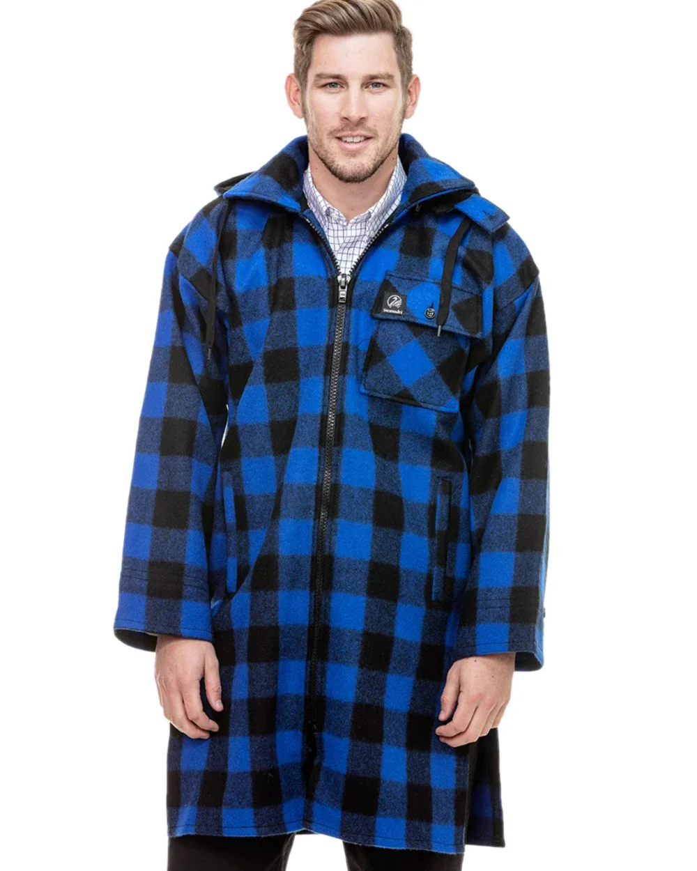 Swanndri Mens Mosgiel Wool Bushshirt with Zip Up Front - Image 3