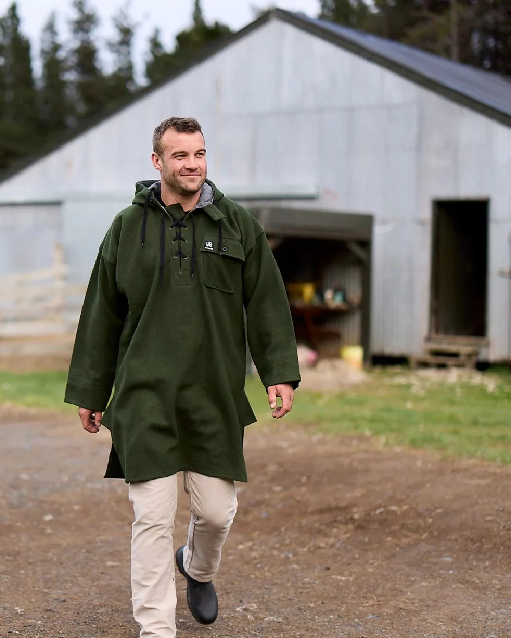Swanndri Mens Original Wool Bushshirt With Lace Up Front - Image 10