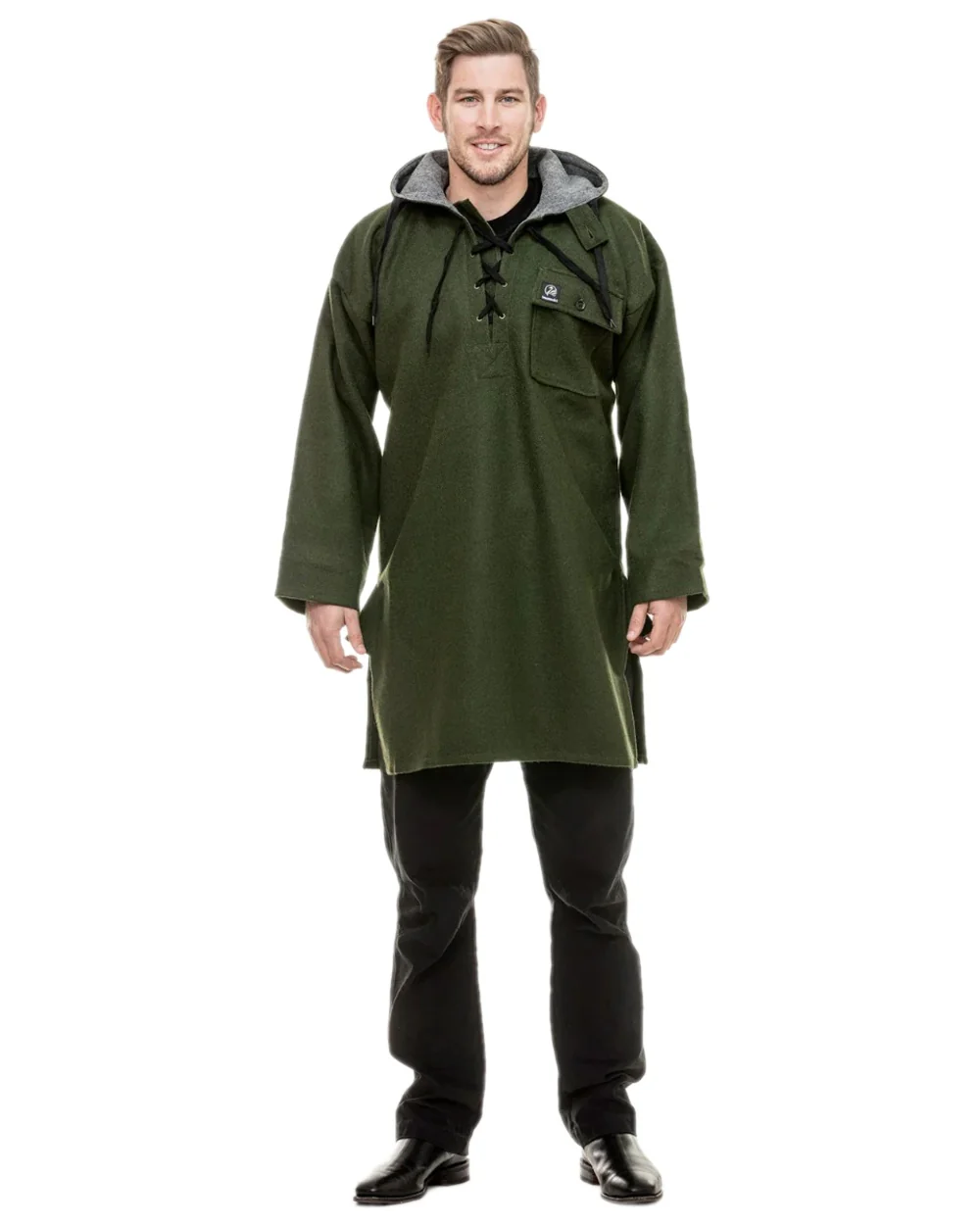 Swanndri Mens Original Wool Bushshirt With Lace Up Front - Image 12