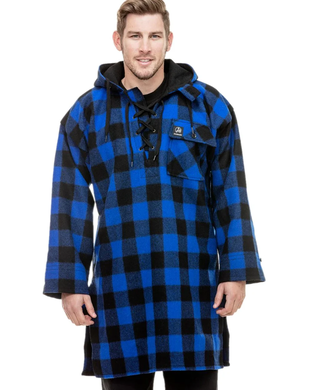 Swanndri Mens Original Wool Bushshirt With Lace Up Front - Image 4