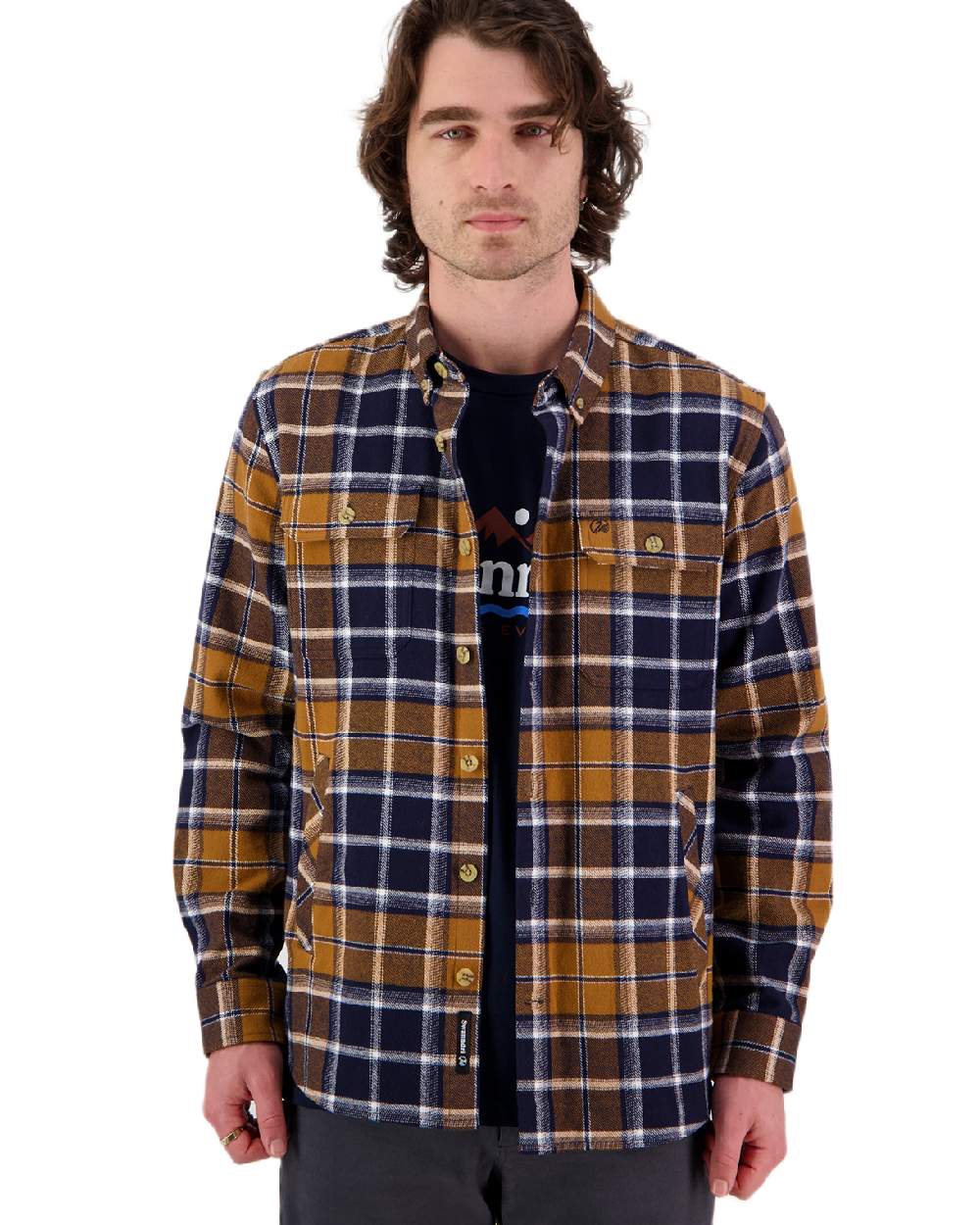 Swanndri Mens Pencarrow Long Sleeved Shacket - Image 2